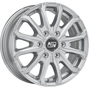 MSW 48 Van 6 Holes Full Silver 6,5x16 6x130 ET62 CB84,1 R14 1350 kg W19341001T09