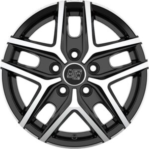 MSW 40 Van Gloss Black Full Polished 6,5x16 5x160 ET55 CB65,1 60° 1300 kg W19362009T56