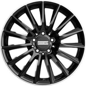 Fondmetal Aidon Glossy Black Machined Lip 8x18 5x112 ET48 CB66,6 R14 860 kg RF09394