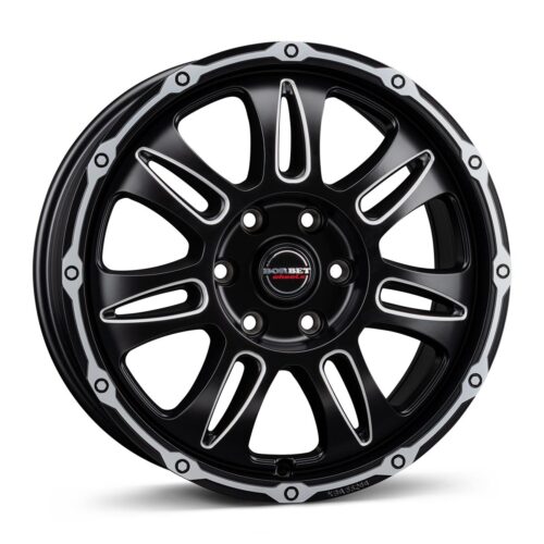 Borbet CW8 black rim window polished matt 8x18 5x130 ET45 CB84,1 60° 1200 kg 222737