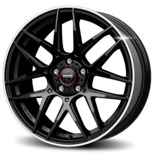 Momo Competizione Glossy Black Polished Lip 7,5x17 5x114.3 ET40 CB72,3 60° 700 kg WCOW75740514E